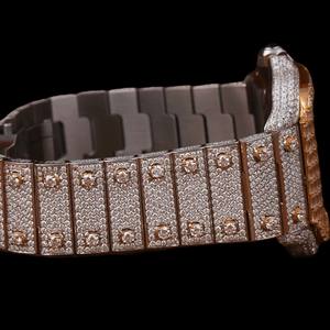 Hip Hop Style Two Tone Brilliant Cut Moissanite <b>Diamond</b> With Square Dial Custom Iced Out Rapper <b>Watch</b> Modern Fashion Wristwatch - Product Image 4