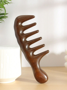 Indian Made Natural Quality Wooden Classic <b>Beard</b> Comb with Lice Comb Function for <b>Beard</b> <b>Care</b> and Home Use - Product Image 3