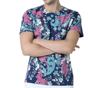 T-shirts personnalisés en polyester/coton éponge pour hommes |   T-shirts de sport à manches courtes OEM |   Séchage rapide et respirant pour la course à pied - Product Image 1