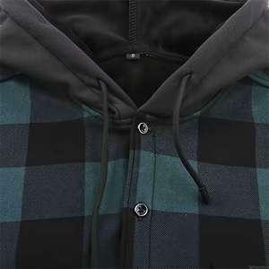 Top Quality Men's <b>Flannel</b> <b>Jacket</b> Breast Pocket Breathable Comfortable Easy Wear Plus Size Streetwear <b>Flannel</b> <b>Jacket</b> With Hoodie - Product Image 5