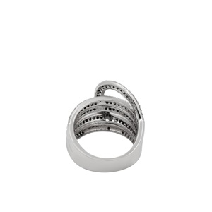 Bague de fiançailles et de mariage artisanale en argent sterling 925 avec zircon cubique naturel de haute qualité certifié IGI, sertie clos - Product Image 4