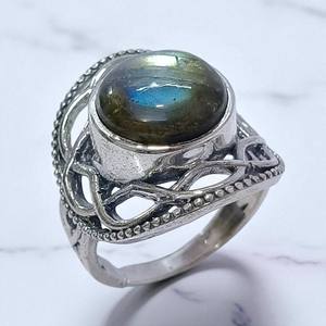 Anillo Redondo de Amatista Multicolor Natural, Plata de Ley 925, Anillos de Piedras Preciosas de Plata, Precio al por Mayor, Joyería de Plata - Product Image 3