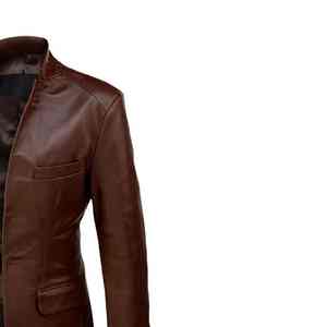 Nouveauté : Blazer en cuir pour homme, élégant, double boutonnage, vente en ligne directe d'usine, meilleur matériau à bas prix - Product Image 5