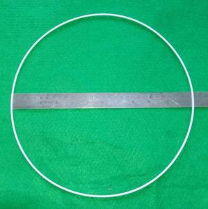 Cercle blanc circulaire de 30 cm pour la décoration murale, macramé, design bohème, idéal pour les attrape-rêves, couronnes, travaux manuels pour enfants - Product Image 1