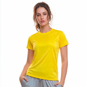 T-shirts de sport pour femmes, pour la course à pied en plein air, vêtements de rue - Séchage rapide, respirant, été, athlétique, écologique, personnalisable - Product Image 6