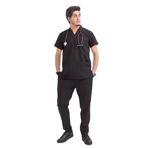 Ensemble d'uniformes médicaux pour hommes, infirmiers, en coton et polyester de qualité supérieure, doux, respirant, durable, vêtements de travail pour hôpital, uniforme médical personnalisé pour hommes - Product Image 2