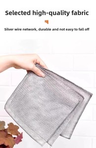 Paño de cocina de doble cara, paño de limpieza resistente a la abrasión para cocina, reemplaza el aceite antiadherente de poliéster de acero, Cuadrado de 300gsm - Product Image 2