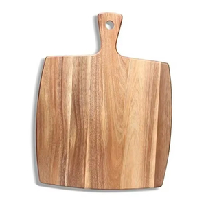 Planche à découper en bois d'acacia, épaisse, durable, compatible avec les couteaux, finition lisse, avec poignée robuste, idéale pour la découpe et l'utilisation quotidienne en cuisine - Product Image 1