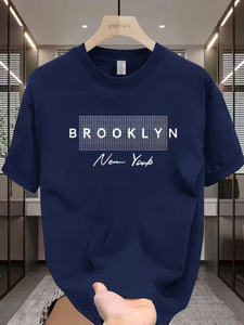 T-shirt en coton premium - Coupe ajustée, manches courtes, épaules tombantes, été, impression DTF haute densité, logo personnalisé, New York - Product Image 6