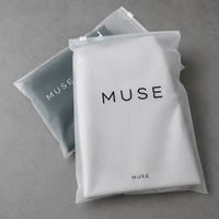 Sacs à fermeture éclair en PE dégradables, mats et givrés, taille personnalisée, logo imprimé, emballage pour vêtements et produits e-commerce