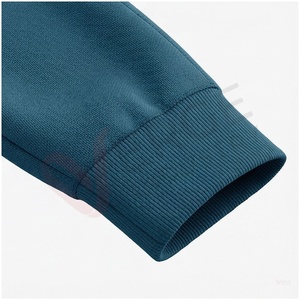 Conjunto Deportivo para Hombre en Color Verde Azulado, Manga Larga, con Capucha y Cierre Frontal, Color Sólido, Transpirable, Corte Regular, para Otoño - Product Image 6