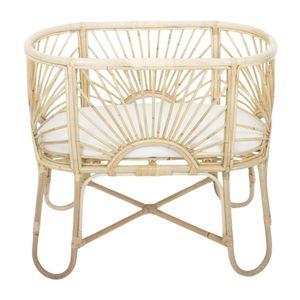 Sun Design Rattan Baby Bassinet Kids Furniture High Quality Factory Price Wholesale Hot Sale Luxury Newborn <b>Bed</b> - Product Image 1