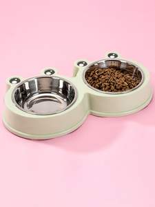 Soporte doble para tazones de mascotas, juego de tazones de cerámica para perros, tazón elevado para alimentar mascotas, tazón para mascotas con marco de metal, soporte elevado para alimentar perros - Product Image 2