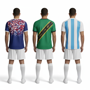 2025 Custom Soccer Jerseys New Style Digital Printing 100% Polyester 3D Embroidery <b>Light</b> Weight Team Name Short Sleeve Front - Product Image 2