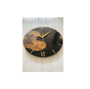 Contemporary Wood & Epoxy Resin Hanging Quartz Needle <b>Wall</b> <b>Clock</b> <b>Modern</b> Design Polish Finish Luxury Home Decor Gift - Product Image 6