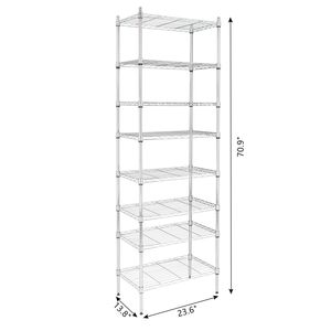 8-Tier Adjustable Steel <b>Wire</b> <b>Rack</b> Chrome YJ Durable <b>Wire</b> Shelving Unit - Product Image 6