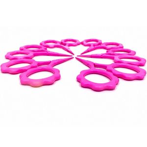 Petits ciseaux à fleurs brodés, couleurs assorties, pointe aiguisée, acier inoxydable, ciseaux à effiler les cheveux - Product Image 2