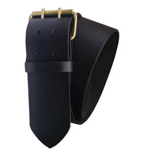 Ceintures de kilt Highlanders de qualité supérieure avec large sangle noire et boucle en laiton à double ardillon, vente en gros OEM ODM - Product Image 4