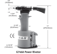 Riveteuses pneumatiques Cherry Aerospace - Outils pneumatiques de haute résistance avec garantie de 3 ans (Services de réparation disponibles)