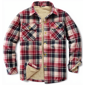 Chemise en flanelle à carreaux pour homme, 100% coton, respirante, manches longues, boutonnée, décontractée, anti-rides, style automne - Product Image 4