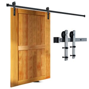 Kit Ferramenta per Porta Scorrevole in Alluminio da 3 Metri per Carico Pesante (150 kg) - Kit Binario per Porta Singola Larga 1,4-1,6 Metri, Spessore 3,3 cm - Product Image 1