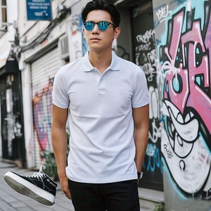 Venta al por mayor de camisetas de polo de poliéster en blanco de secado rápido para hombre con logotipo personalizado impresión por sublimación camisetas de polo de talla grande para hombre Glof - Product Image 2