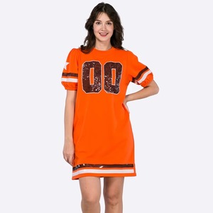 Custom Logo Embroidered 100% Cotton Breathable Quick Dry Anti-Wrinkle Women's Summer Casual Loose Short Sleeve Dress for - Product Image 5