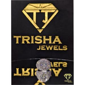 Bague VVS Moissanite Diamant Sertie de Pierres en Argent Sterling 925, Bijou de Luxe Hip Hop Bling Statement par Trisha Jewels - Product Image 2