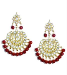 Indian Classic Choker <b>Jewelry</b> <b>Set</b> Traditional Crystal Kundan Faux Pearl <b>Bridal</b> Necklace Earrings <b>Set</b> for Women High Wedding - Product Image 6