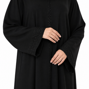 Abaya Negra de Lujo, Estilo Árabe Premium, Estilo Saudí, Abaya Negra para Hajj - Product Image 6