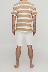 Men's Casual Breathable OEM Autumn 2-Piece Fleece Short Sleeve T-Shirt Shorts <b>Set</b> Custom Color Design Digital <b>Knitted</b> Quick Dry - Product Image 2