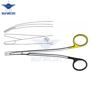 Ciseaux chirurgicaux Metzenbaum-Freeman 18 cm / 7 pouces à lame simple dentelée, à pointe arrondie/courbée, Super Cut TC, pour une précision optimale - Product Image 4