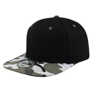 Custom Embroidery 6-Panel Camouflage Print Color-Block <b>Flat</b> Brim Baseball Cap Casual <b>Hat</b> Trendy Streetwear Caps&<b>Hats</b> - Product Image 1