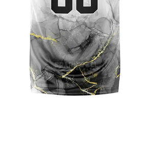 Maillot de basket-ball personnalisé unisexe, col en V, sublimation, maille respirante en polyester, nom de l'équipe, numéro 00, uniforme sportif pour adultes - Product Image 4