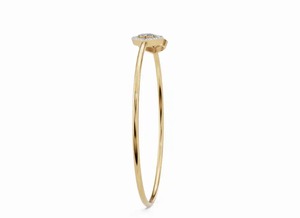 Tulip Duo Diamond Kada Bracelet 0.884 Carats 76 Stones 9k 14k 18k Yellow <b>Rose</b> White <b>Gold</b> Floral <b>Bangle</b> Lab Grown Jewelry 76 Pcs - Product Image 5