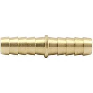 Conector/Acoplador de Latón Pulido de Baja Presión para Manguera, Tipo Espiga, 1/4" Espiga x 1/4" Espiga, Adaptador/Acoplador para Tubería - Product Image 3