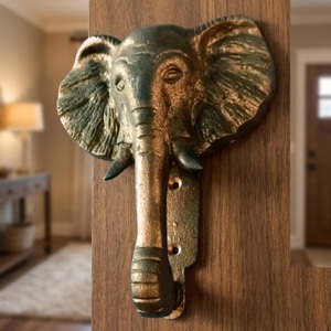 <b>Antique</b> <b>Brass</b> Elephant Cabinet Handle Novelty Shape Traditional Design Durable Furniture <b>Knob</b> for Dresser - Product Image 4
