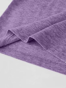 T-shirt à manches courtes pour homme, imprimé chats de dessin animé violets, col rond, coupe classique, style décontracté, tissu jersey 100% coton, OEM personnalisé - Product Image 3