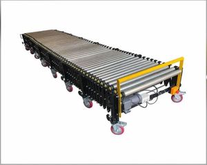 Convoyeur à rouleaux motorisé flexible en acier au carbone avec retour par gravité pour la manutention en usine de pneus - Product Image 1