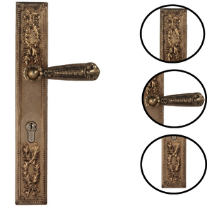 Poignée à levier en laiton de 12 pouces au design moderne Corona Lauris |   Poignée de porte extérieure décorative pour usage hôtelier |   Architecture élégante - Product Image 4