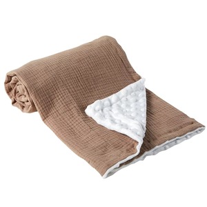 Solid Navy Blue <b>Knitted</b> Modern Anti-Bacteria Wearable Flannel Baby Swaddle Folded Design <b>Blanket</b> - Product Image 2