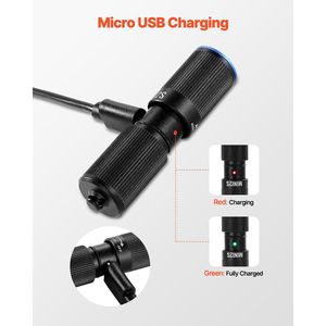 Mini Linterna LED Recargable para Llavero, 200 Lúmenes, 2 Modos de Iluminación, Resistente al Agua IPX7, Linterna de Bolsillo - Product Image 5