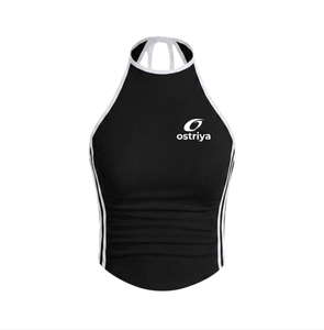 Débardeurs pour femmes en Spandex/Polyester tricoté, écologiques, taille personnalisée, coupe classique, sans manches, décontractés, pour l'été, vêtements de sport, à prix abordable - Product Image 2