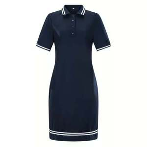 Vestido Polo de Manga Corta para Mujer con Logotipo Personalizado, Vestido Mini Deportivo Casual de Verano, Ajustado, de Algodón Piqué Transpirable para Golf y Tenis - Product Image 2