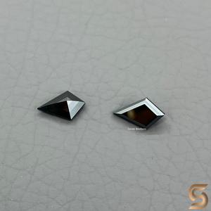 Moissanita negra de corte escalonado, moissanita de forma única para anillo de compromiso, piedras de corte personalizado, regalo de aniversario - Product Image 4