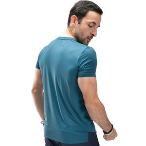 Men's Custom Ocean Aqua Performance <b>TShirt</b> Lightweight QuickDry <b>Polyester</b> Spandex Gym Training Sports Tee OEM Activewear Top - Product Image 2