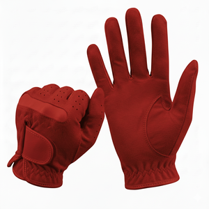 Golf Glove Goatskin Leather Breathable Non-Slip Full Finger Adjustable <b>Wrist</b> <b>Strap</b> Unisex Sports Gloves Embossed Hands - Product Image 5