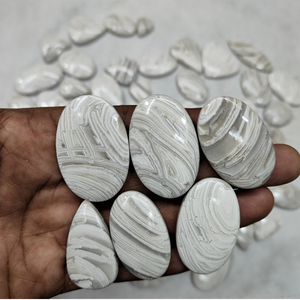 Lot de pierres d'agate en treillis 100% naturelles, prix de gros, fabrication artisanale de bijoux en agate en treillis, pierres d'agate en treillis en vrac - Product Image 1