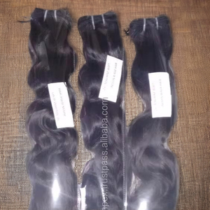 Grossier Ondulés Bouclés Indien Vierge Cheveux Humains Vague Naturelle et Lâche Vague Profonde Machine Double Trame Remy Grade - Product Image 1