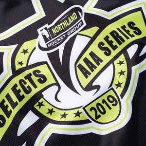 Kit d'uniformes de hockey sur glace imprimés en gros pour hommes - Maillots de hockey pour adultes 100 % polyester respirant à taille élastique personnalisables - Product Image 3
